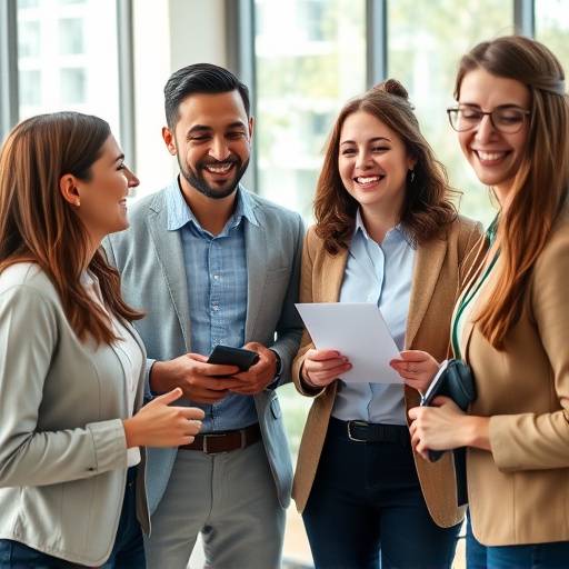 InterviewNext Teamfoto: Een groep diverse professionals die samenwerken en lachen