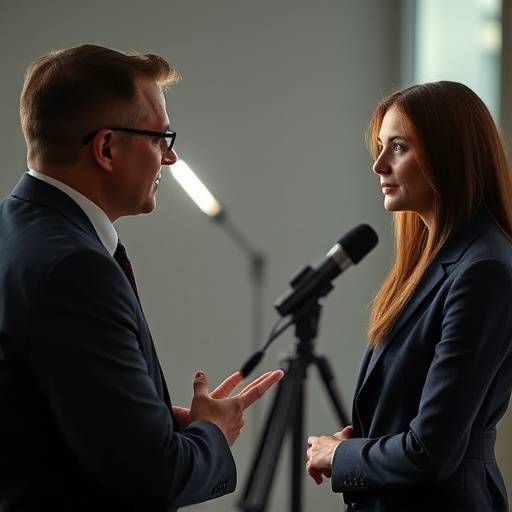Professionele interviewer die een kandidaat interviewt